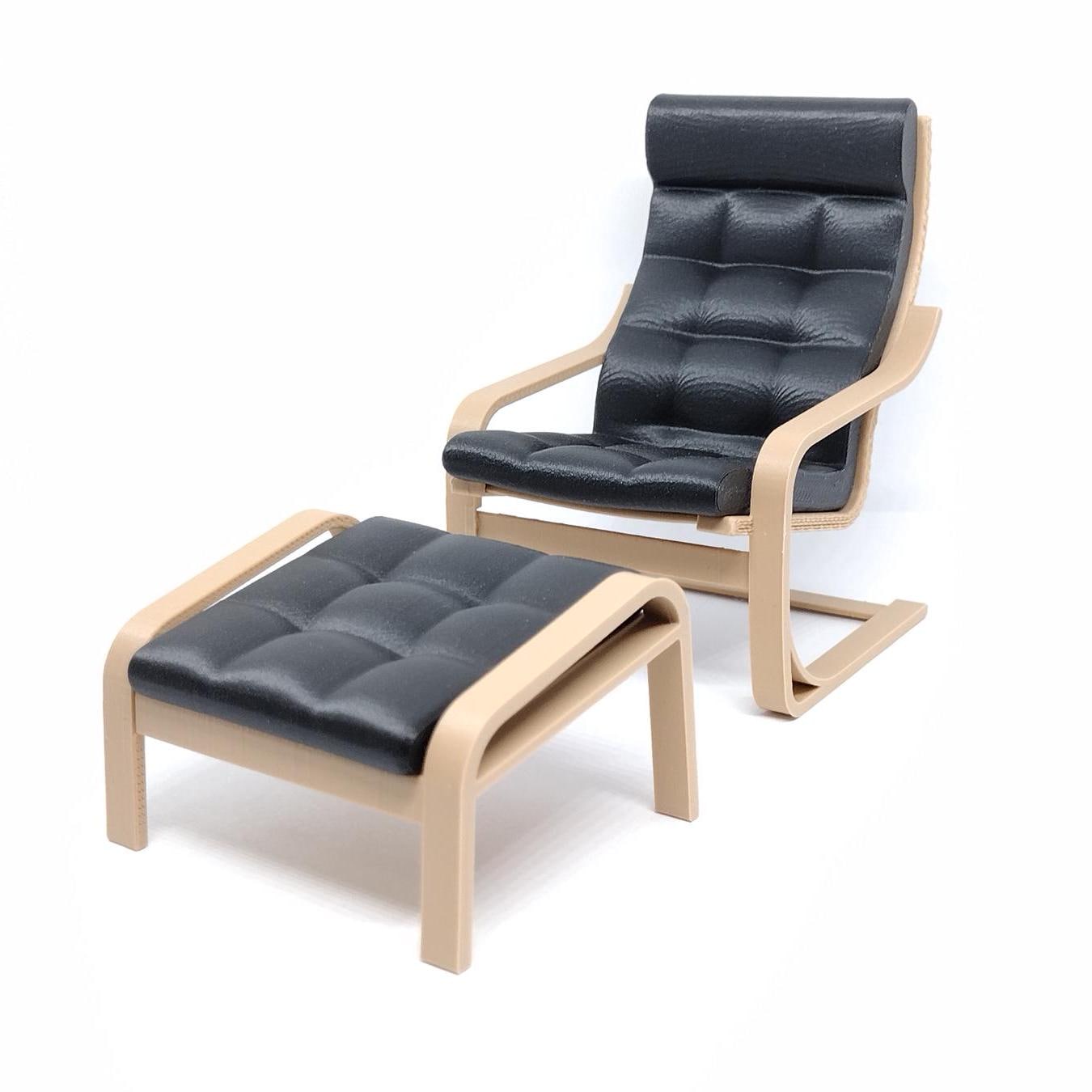 Ottoman Old Poang Chair Easy Chair Ikea Plywood Chair Vintage