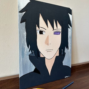 Peinture acrylique Naruto Sasuke Uchiwa image 3