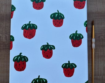 Strawberry Acrylic Painting