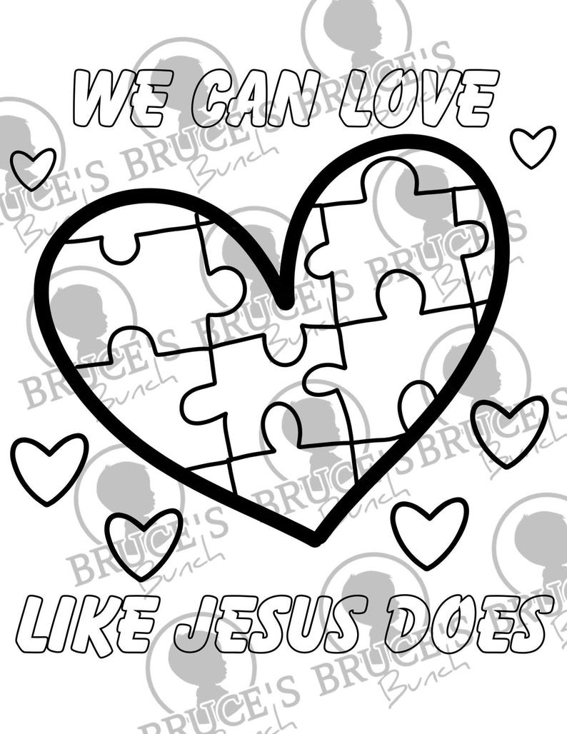 Love Like Jesus Coloring Page - Etsy