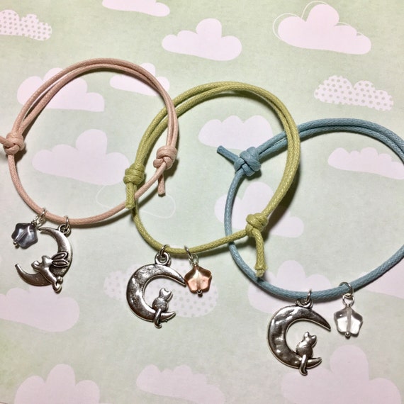 Rabbit Bracelet, Cat Bracelet, String Bracelet, Cord Bracelet, Charm Bracelet, Adjustable Bracelet, Friendship gift, Christmas Gift