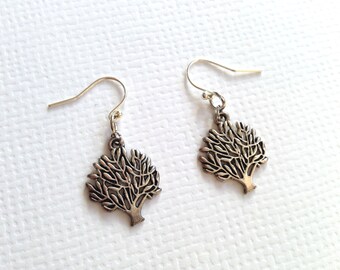 Tree Of Life Silver-plated Earrings, Forever Tree Earrings, Dangle Earrings, Everyday Earrings, BFF Gift, Birthday Gift, Graduation Gift