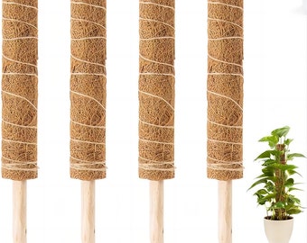 NEW 4 pcs Moss Pole for Climbing Plants Coir Totem Plant Monstera Support Stick