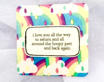 affirmation card . i love you to saturn