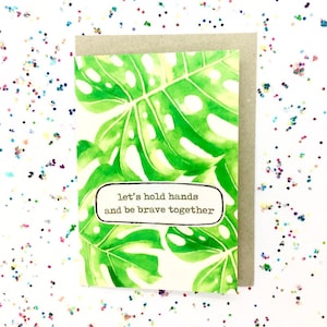 greeting card - let's hold hands