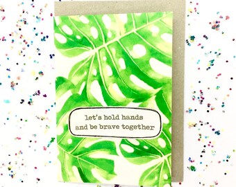 greeting card - let's hold hands