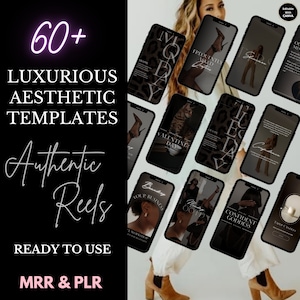 60+ Luxury Aesthetic Reels | Instagram Reels Template | Instagram Faceless Video | Reel Covers | Master Resell Right & Private Label Rights
