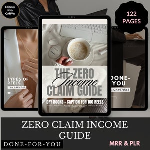 Zero Income Claim Guide | 100 DFY Reels w/ Hooks and Captions | Faceless Digital Marketing | Bonus Instagram Reels Guide, Videos| MRR & PLR