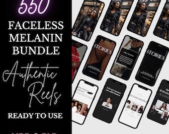 550 FACELESS MELANIN Video | MRR Bundle | Black Girl Reels| Luxury Stock Photos| Done for You |Black Reels Instagram Dfy Master Resell Right
