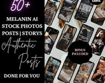 Melanin AI Stock Posts, Faceless Instagram Posts Templates, Black Girl Luxury Reels, Rich Boss Reels, Master Resell Right, Plr Products, DFY