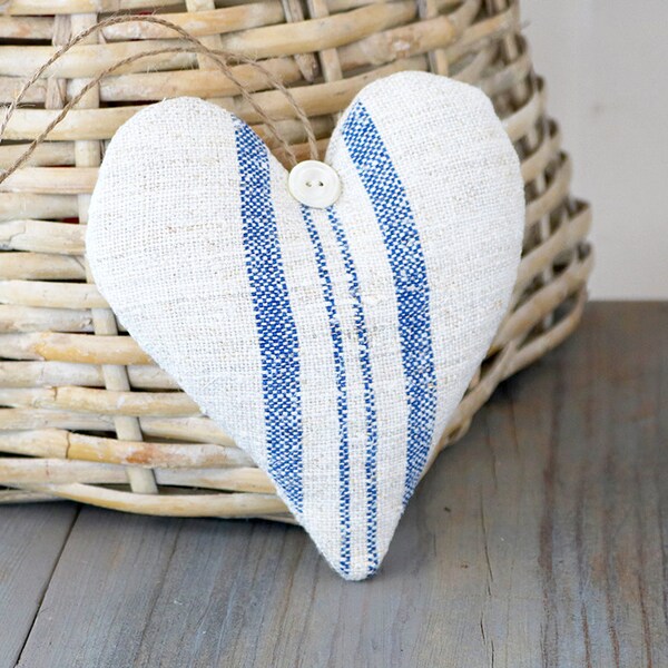 Lavender Sachet Heart, Grain Sack Sachet, Valentine's Gift For Her
