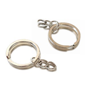 20 pcs RINGS 25mm Keyring Keychain Split Ring Short Chain Split Ring