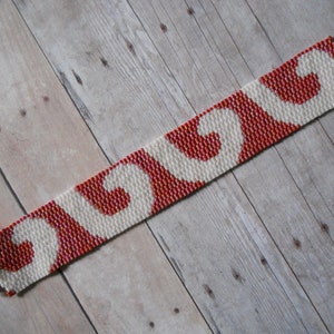 MÖNSTER: 2-Drop Even Count Peyote Stitch Armband, Vågor, 2 Färger, Lämplig för nybörjare