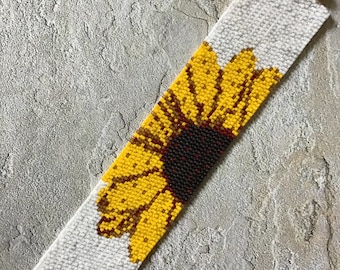 PATTERN: Sunflower 2-Drop Even Count Peyote Stitch Bracelet