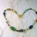 Necklace of Genuine Ancient Glass, Stone and Clay Beads, Vermeil Clasp