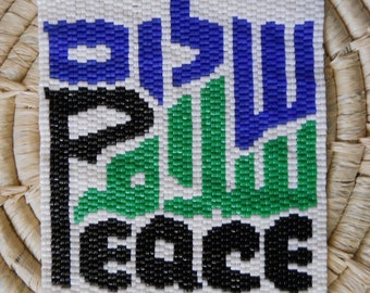 PATTERN: 2-Drop Even Count Peyote Stitch, "Peace / Shalom / Salaam"