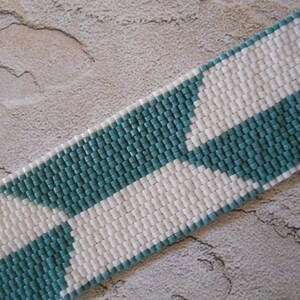 PATTERN: 2-Drop Even Count Peyote Stitch Bracelet, Trapezoids, Instant Download image 6