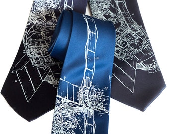 Skylab Necktie. NASA, Space Station, Spaceship, Aerospace Engineer Gifts, Science Teacher gift, men's silk tie Astronaut, rocket scientist