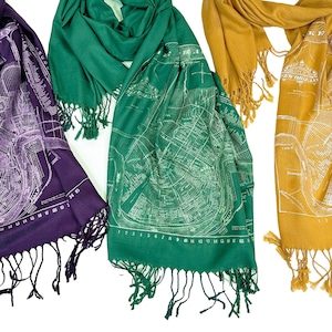 New Orleans Map Schal. NOLA Map Print Fransenschal. Bambus Pashmina, Brautschal. Hochzeit in New Orleans, Hochzeit in New Orleans