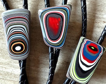 Jeep Fordite Bolo Tie – 2020s Factory Paint, Alternative Black Tie Groom, Western Formal, 4x4 Trail Gift for Jeep Lovers