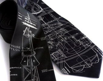 Project Mercury Tie, NASA Necktie. Science Teacher gift, Space age, Space exploration, Mid Century Space gifts, Rocket science silk necktie