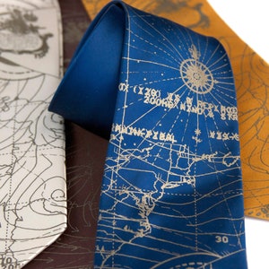 Bermuda Dreieck Map Seidenkrawatte. Atlantis, East Coast, Atlantik, Schiffbruch, Miami, Kreuzfahrtschiffhochzeit, Küstenwache Geschenk