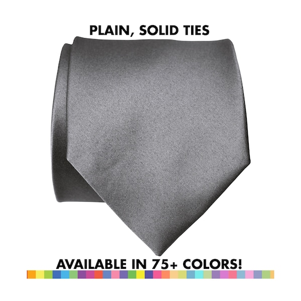 Solid Neck Ties Etsy