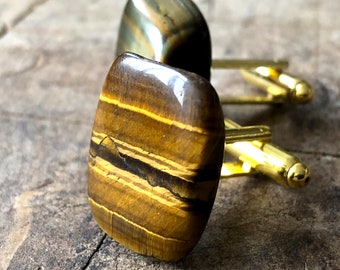 Top 10 Jewelry Gift Sterling Silver Tigers Eye Cuff Links