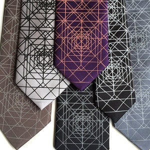 Synthwave, vaporwave, Op Art Psychedelic necktie. Whimsigoth, vaporwave aesthetic. Geometric print, Skinny tie & wide, cyberpunk, nu goth