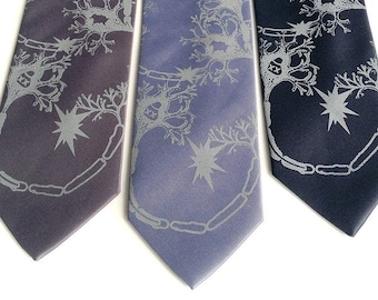 Black and Gray Neuron Wearable Art Tie