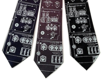 Space Shuttle Tie. NASA Rocket mens silk necktie. Challenger, Endeavour, gift for aerospace engineer, science teacher, aeronautics, aviation