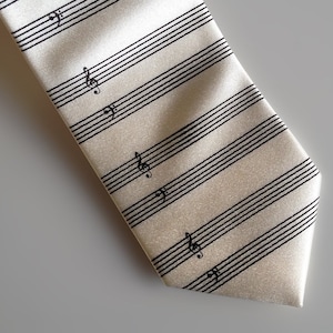 Sheet Music Necktie. Music Tie. Piano Teacher gift. Music teacher gift, for pianist, Guitar Player Gift, classical music, men's silk tie