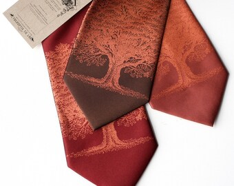 oak tie red tie LOTR tie tree tie