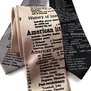 Literary Necktie. Dewey Decimal library classification for Literature. English teacher, librarian, writer, bookworm, author, reading gift. image 2