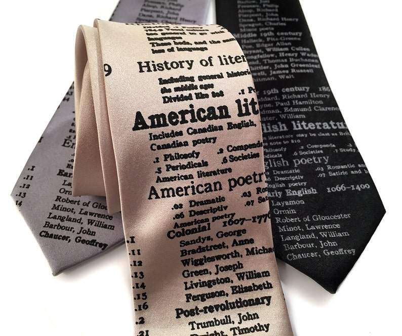 Literary Necktie. Dewey Decimal library classification for Literature. English teacher, librarian, writer, bookworm, author, reading gift. image 2