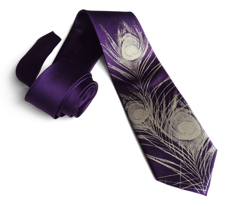 Peacock Tie. Peacock Feather Men's Silk Necktie. Elegant Etsy Australia
