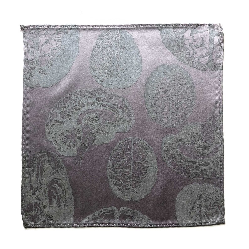brain surgeon psychologist med school graduation Neuroscience gift brain hemispheres hanky Anatomical Brain Pocket Square neurology