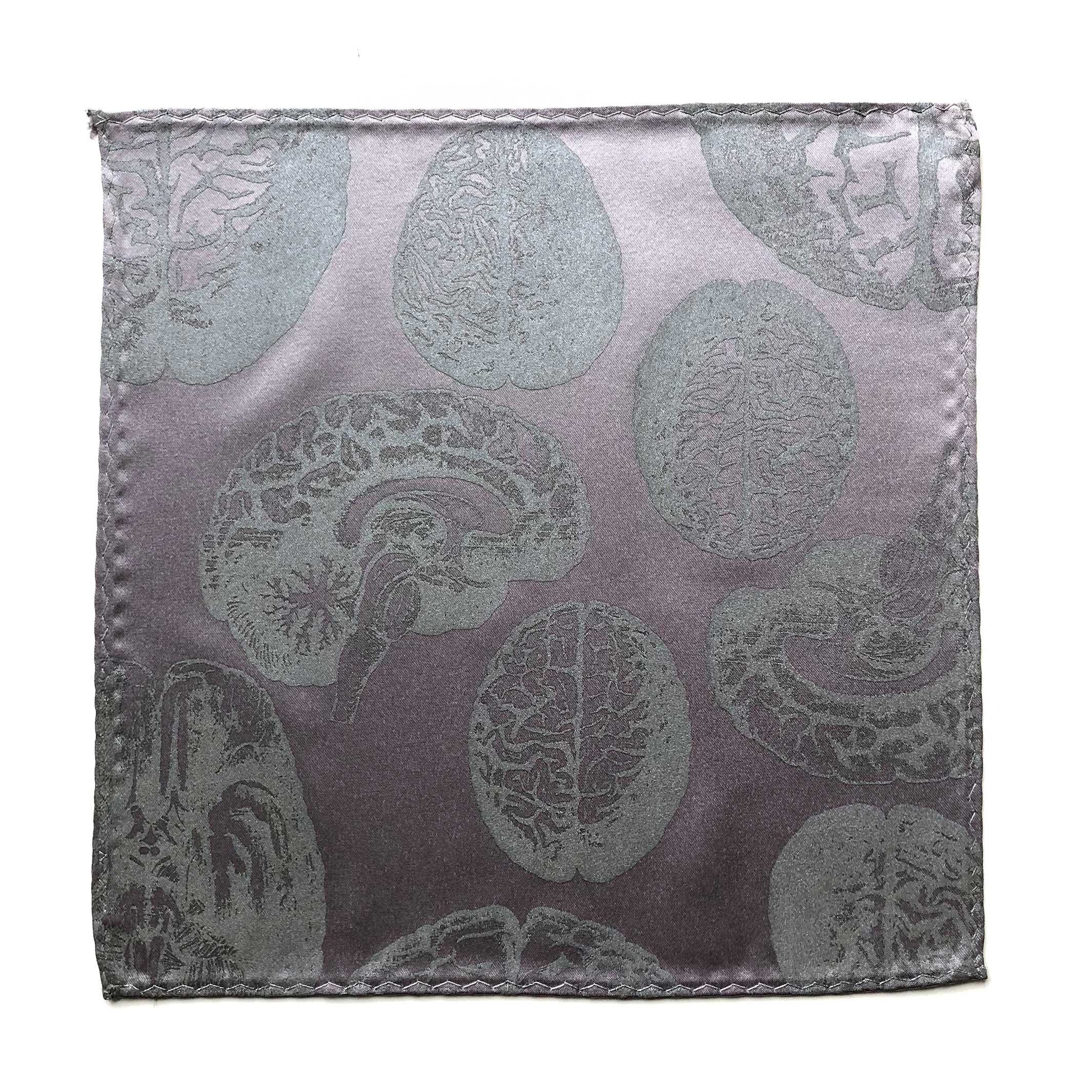 Anatomical Brain Pocket Square, Brain Hemispheres Hanky. Neuroscience ...