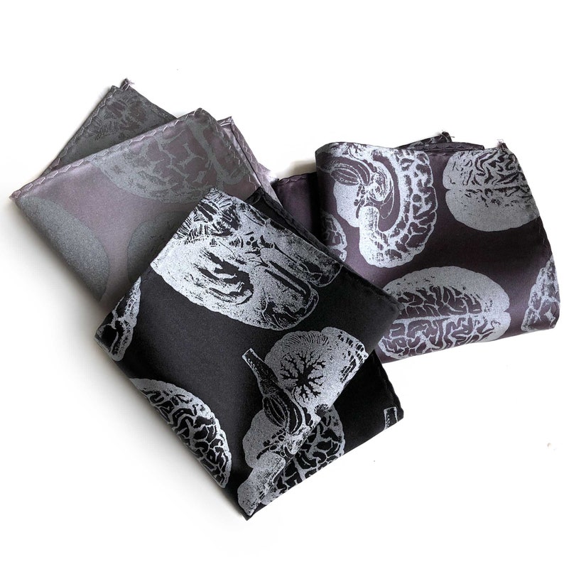 brain surgeon psychologist med school graduation Neuroscience gift brain hemispheres hanky Anatomical Brain Pocket Square neurology