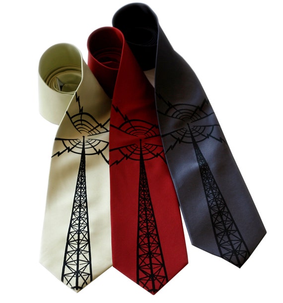 Transmitter Tower Necktie Amateur Radio Ham Operator on picture pic