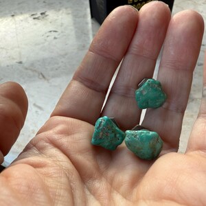 Turquoise Tuxedo Studs. Blue green, stone shirt stud set of 3, 4 or 5 buttons. Alternative formal tux studs for the groom, men's formalwear image 10