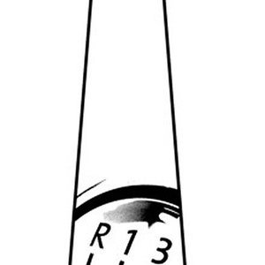 May include: Black and white illustration of a tie with a gear shift pattern. The gear shift pattern includes the letters "R", "L", and the numbers "1", "2", "3", "4", "5", and "6".
