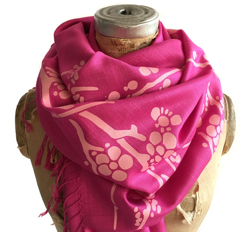 Cherry Blossom Scarf. Bamboo Shawl Wrap Cover Up. Japanese Etsy