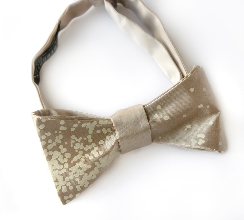 Champagne Bubbles Bow Tie. Freestyle Bubbly Bowtie. Champagne Etsy