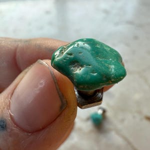 Turquoise Tuxedo Studs. Blue green, stone shirt stud set of 3, 4 or 5 buttons. Alternative formal tux studs for the groom, men's formalwear image 14
