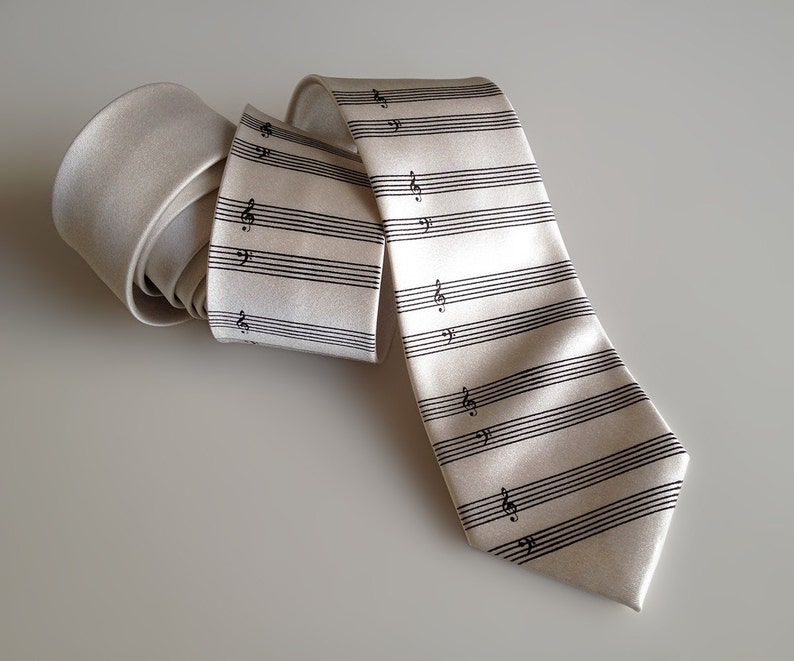 Music Manuscript Paper Necktie. Sheet Music Tie. Musician Etsy