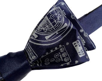 Apollo Cockpit bow tie. NASA declassified control panel mens self-tie bow tie - gift for space and aviation fans, astronauts, engineers