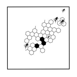 Bienentasche quadratisch, BienenstockTasche quadratisch. Honigbienen, Bienengeschenke, Honigwaben Herren hanky. Bienenzucht, Bienenhaus Geschenk, Bienenmotiv Hochzeit Bild 7