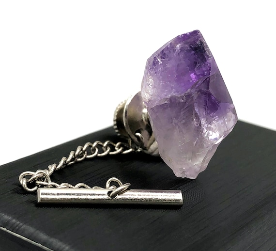 amethyst tie tack