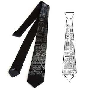 Apollo Cockpit Tie, Astronaut Necktie. NASA Necktie, rocket science tie, aerospace engineer gift, Space gifts for him, science teacher gift image 4